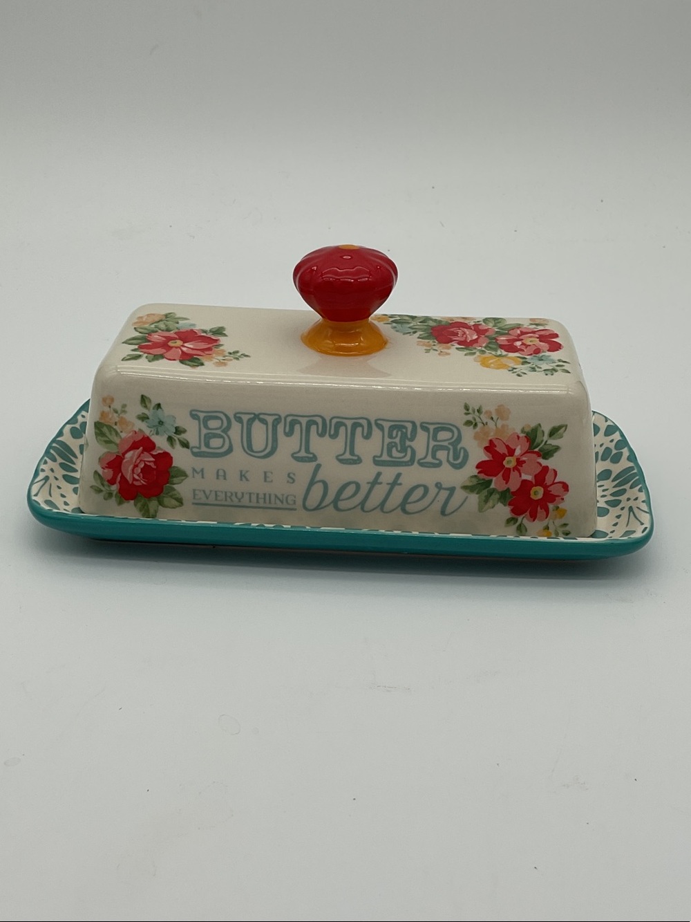 Pioneer Woman Butter Makes Everything Better Ceramic Butter Dish